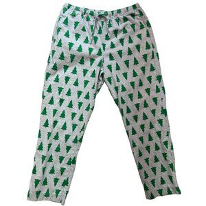 Hanna Andersson Unisex Christmas Tree Lounge Pajama Pants Stretch Size M Gray